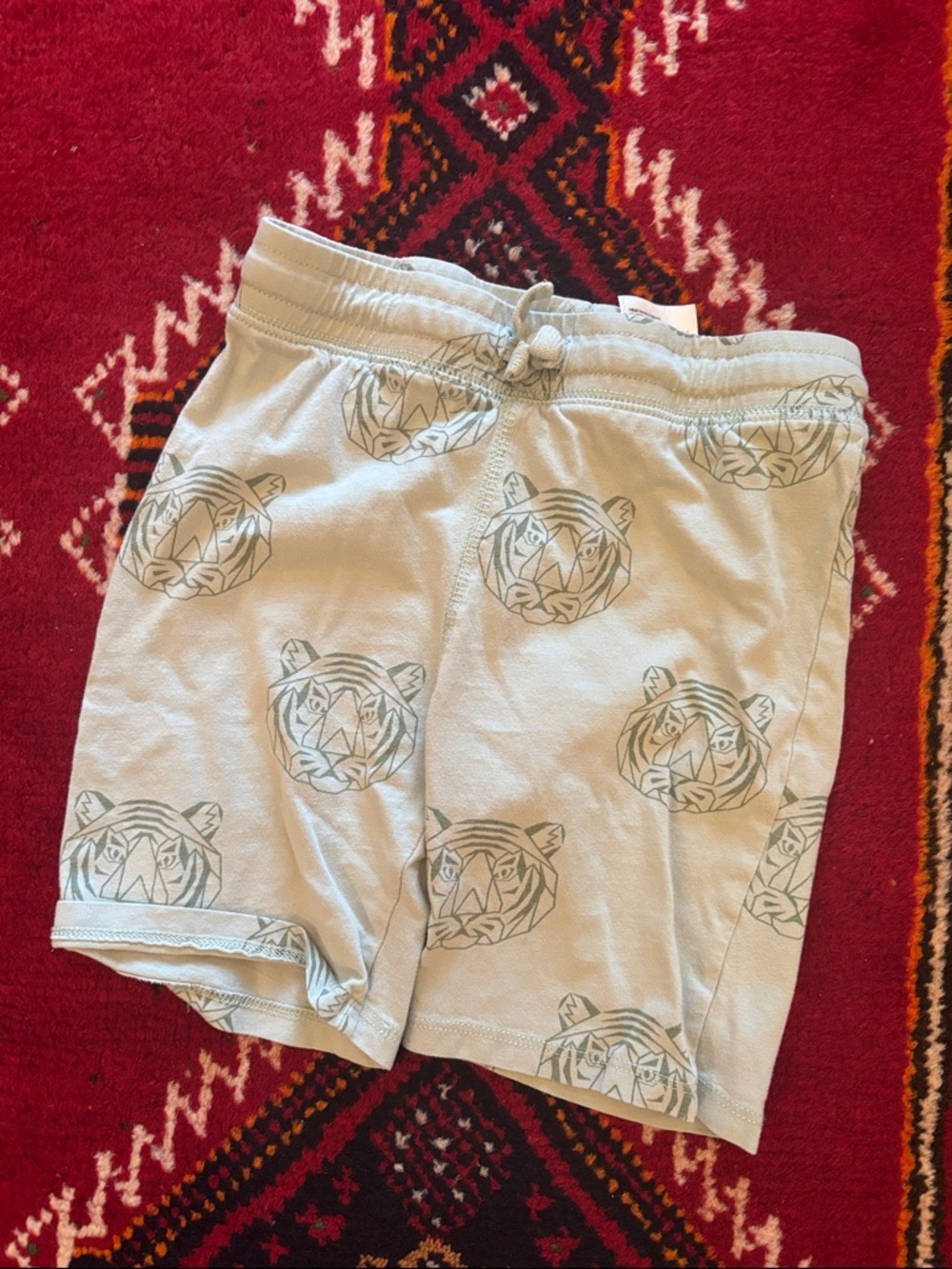 H&M Kids Light Green Tiger Print Shorts 100% Cotton